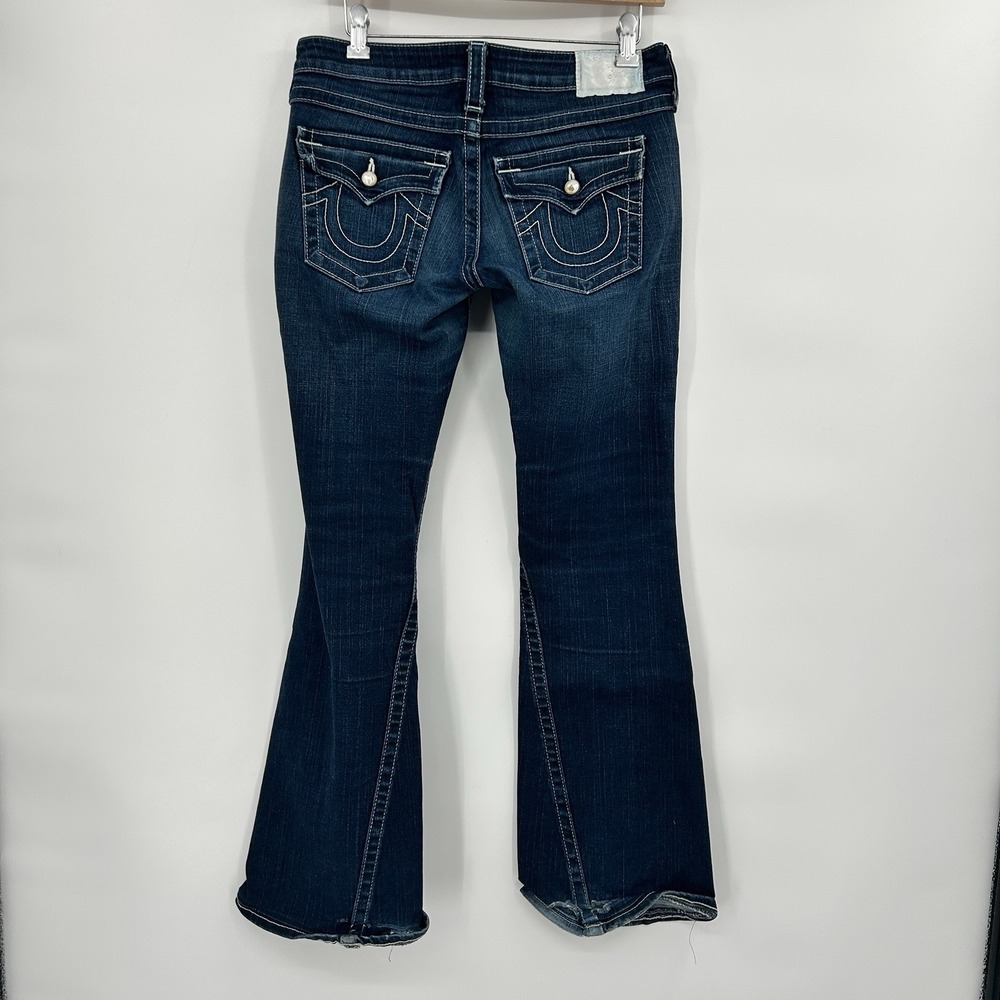True Religion Joey Twisted Seam Flare Jeans Size 29 Y2K Low Rise Made USA - Picture 8 of 14